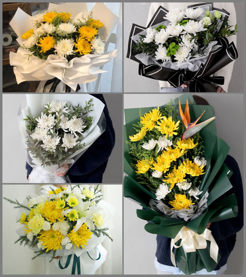四川阿坝茂县黑虎乡白事花束代送